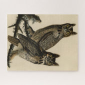Große Horned Owl von Audubons Vögeln von Amerika Puzzle (Horizontal)