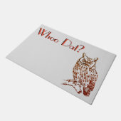 Große Horned Owl Whoo Dat Fußmatte (Schrägansicht)