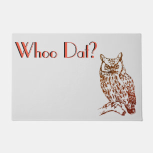 Große Horned Owl Whoo Dat Fußmatte