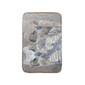 Große Horned Owlettes Floor Mat, Rug Wohngestaltun Badematte (Vorderseite Vertikal)