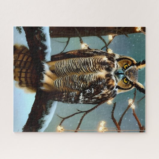 Große Hornhaut im Winter Digitale Kunst Puzzle (Horizontal)