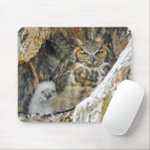 Große Hornhaut mit Owlet Mousepad (Mit Mouse)