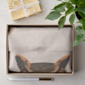 Große Hornhühner, Vintage antike Vogeldecke Seidenpapier (Geschenk)