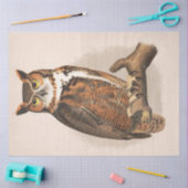 Große Hornhühner, Vintage antike Vogeldecke Seidenpapier (Basteln)