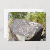 Große Hornschaf-Petroglyphe Postkarte (Vorne/Hinten)