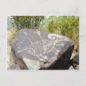 Große Hornschaf-Petroglyphe Postkarte (Vorderseite)
