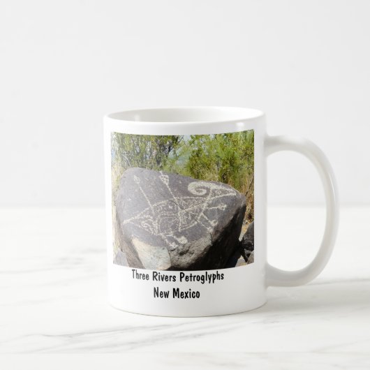 Große Hornschafpetroglyphe Kaffeetasse (Rechts)