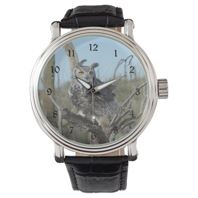 Große Hornschale Armbanduhr (Vorderseite)