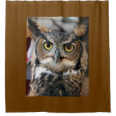 Große Hornschale (Bubo virginianus) Duschvorhang (Vorderseite)
