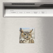Große Hornschale (Bubo virginianus), gefangen Magnet (In Situ (Geschirrspüler))