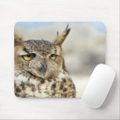 Große Hornschale (Bubo virginianus), gefangen Mousepad (Mit Mouse)