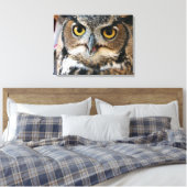 Große Hornschale (Bubo virginianus) Leinwanddruck (Insitu (Schlafzimmer))