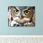 Große Hornschale (Bubo virginianus) Leinwanddruck (Insitu (Holzboden))
