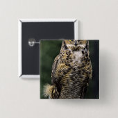 Große Hornschale (Bubo virginianus), Vollkörper Button (Vorne & Hinten)