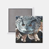 Große Hornschale, die durch den Wald fliegt Magnet (Vorderseite/Rückseite)