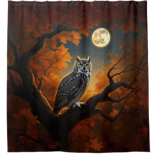 Große Hornschale im Herbst Duschvorhang (Vorderseite)