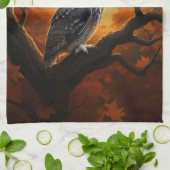 Große Hornschale im Herbst Geschirrtuch (Gefaltet)