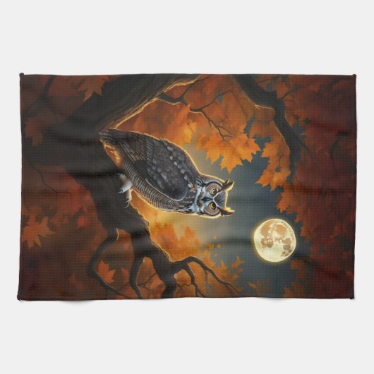 Große Hornschale im Herbst Geschirrtuch (Horizontal)