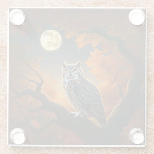 Große Hornschale im Herbst Glasuntersetzer (Rückseite)