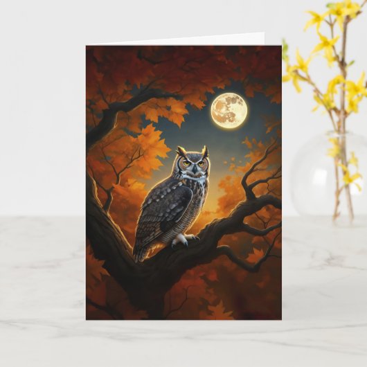 Große Hornschale im Herbst Karte (Gelbe Blume)