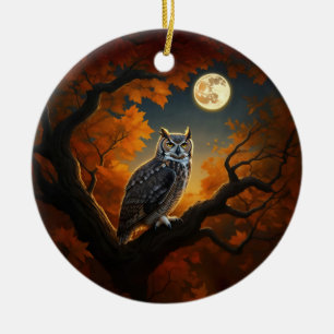 Große Hornschale im Herbst Keramik Ornament