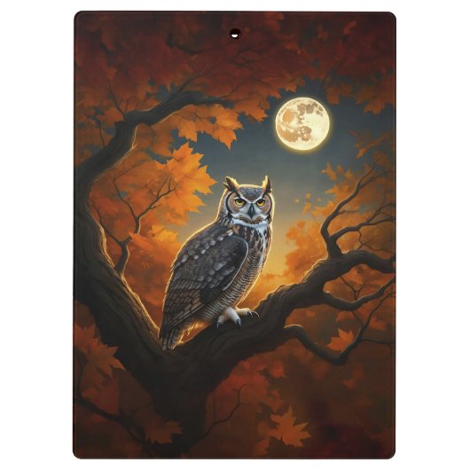 Große Hornschale im Herbst Klemmbrett (Rückseite)