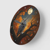 Große Hornschale im Herbst Runde Wanduhr (Winkel)