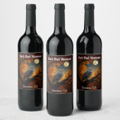 Große Hornschale im Herbst Weinetikett (Flaschen)