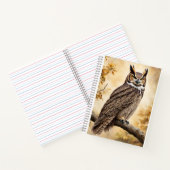 Große Hornschale in einem Baum gekrönt Notizblock (Innenseite)