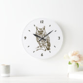Große Hornschale mit Zahlen Wanduhr (Zuhause)