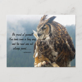 Große Hornschale mit Zitat-Postkarte Postkarte