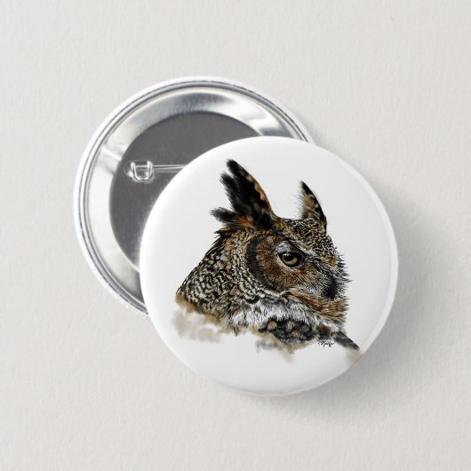 Große Hornschale Zeichnend Button (Vorne & Hinten)