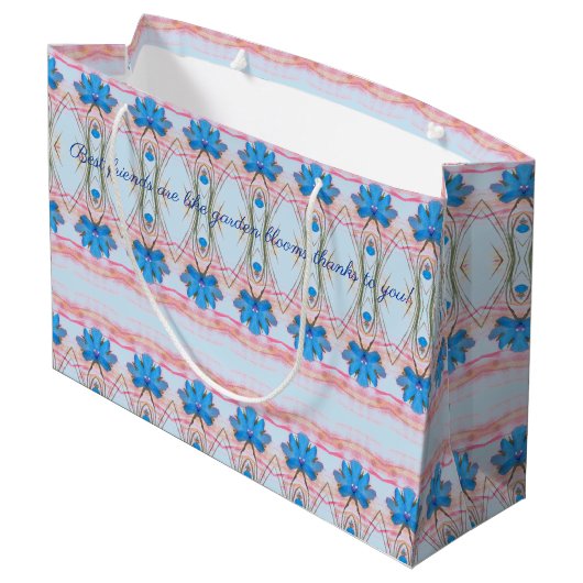 Große Hübsche Geschenktasche für den besten Freund Geschenktüte (Rückseite Schrägansicht)