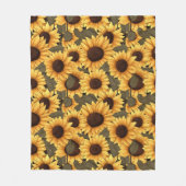 Große hübsche Sonnenblumen-Illustration All-Over-P Fleecedecke (Vorderseite)