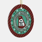 Große Huhn-Weihnachtsverzierung Keramik Ornament (Rechts)