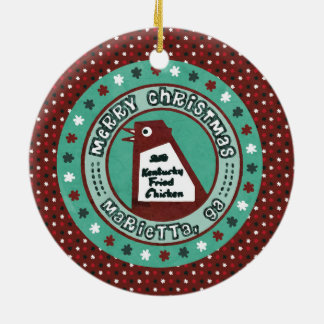 Große Huhn-Weihnachtsverzierung Keramik Ornament