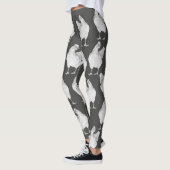 Große Hühner auf Grau - Leggings (Links)