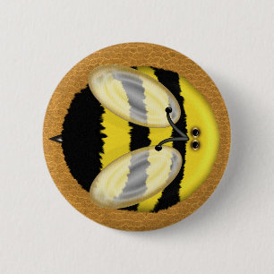 Große Hummel-Biene Button