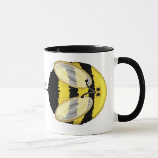 Große Hummel-Bienen-personalisierte Tasse (Rechts)