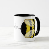 Große Hummel-Bienen-personalisierte Tasse (VorderseiteRechts)