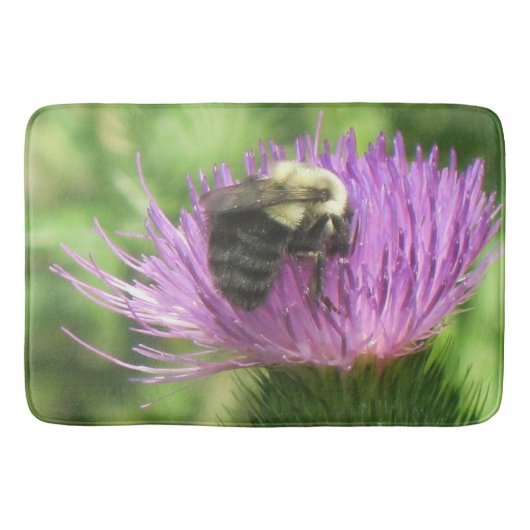 Große Hummeln auf der Thistle Bath Mat Badematte (Vorderseite)