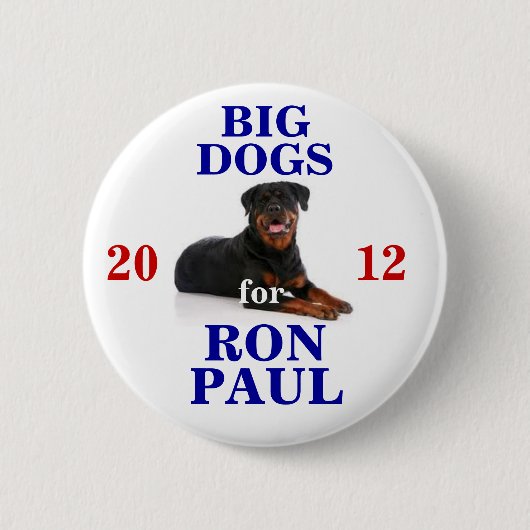 Große Hunde für Ron Paul-Knopf Button (Vorderseite)