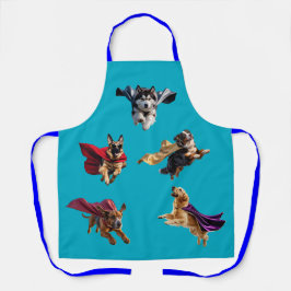 Große Hunde-Superhelden-Schürze Schürze