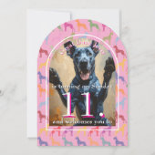 Große Hundeparty Golden Black Einladung (Vorderseite)