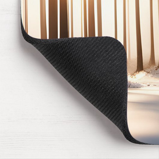 Große Hürde im Winterwald Mousepad (Ecke)