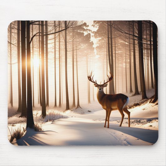 Große Hürde im Winterwald Mousepad (Vorne)