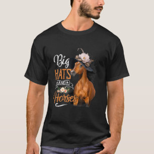 Große Hüte und Pferde Pferde für Frauen Mädchen T-Shirt