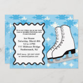 Große Ice-Skate Geburtstagsparty Einladung (Vorne/Hinten)