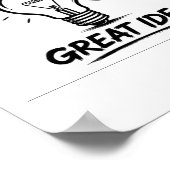 Große Idee Glühbirne Poster (Ecke)