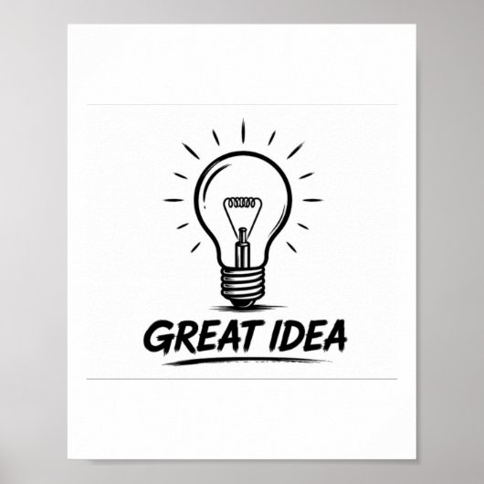 Große Idee Glühbirne Poster (Vorne)